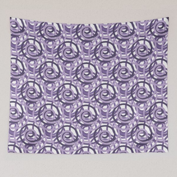 Item preview, Abstract pattern made with curls in light violet and purple colors. designed and sold by Victoria Riabov.