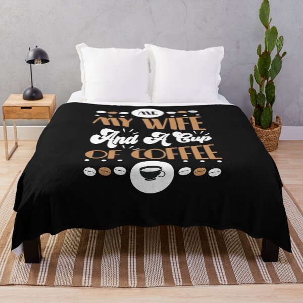 Item preview,  Me My Wife And A Cup Of Coffee -Coffee puns  designed and sold by shivani21061993.