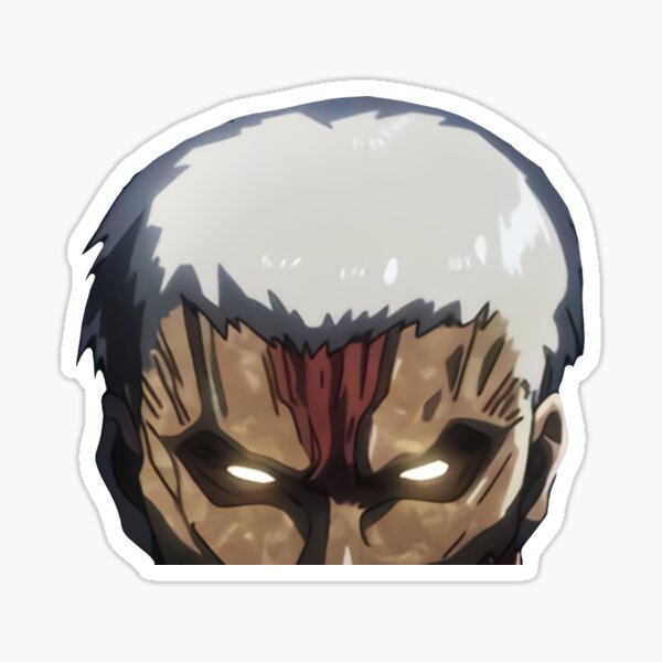 armored titan peeker Sticker