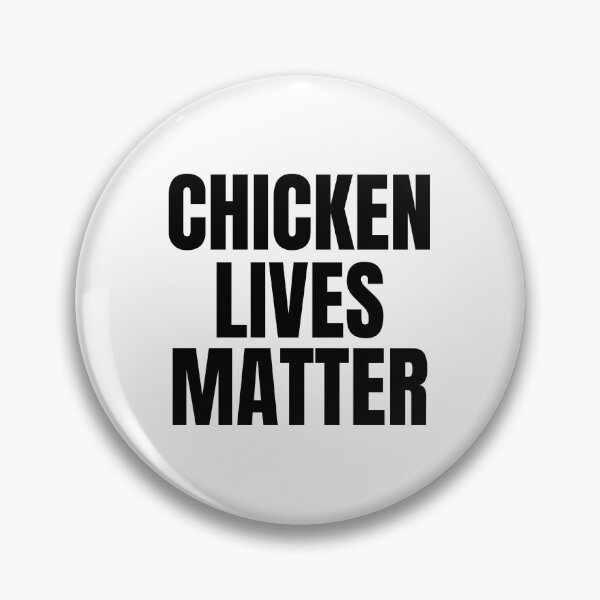 Item preview, Chicken Lives Matter- funny vegan and vegetarian text chicken design black  designed and sold by katiekendall.