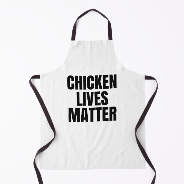 Item preview, Chicken Lives Matter- funny vegan and vegetarian text chicken design black designed and sold by katiekendall.