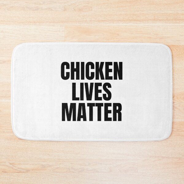 Item preview, Chicken Lives Matter- funny vegan and vegetarian text chicken design black  designed and sold by katiekendall.