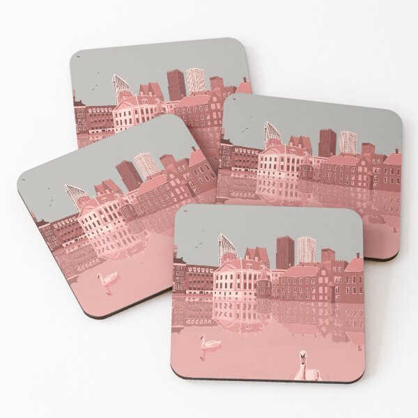 Item preview, Den Haag - The Hague -Grey-Salmon Pink designed and sold by VeronArtLab.