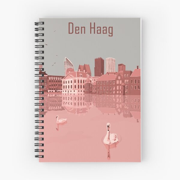 Item preview, Den Haag - The Hague -Grey-Salmon Pink designed and sold by VeronArtLab.