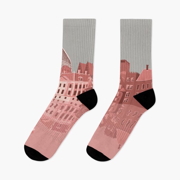 Item preview, Den Haag - The Hague -Grey-Salmon Pink designed and sold by VeronArtLab.