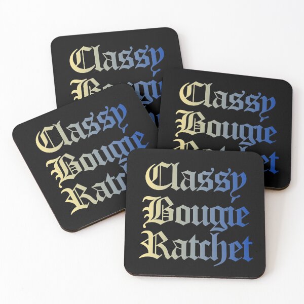 Item preview, Classy Bougie Ratchet quote Old English font yellow blue designed and sold by everything4eva.