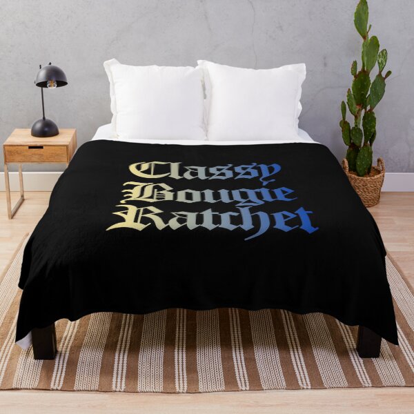 Item preview, Classy Bougie Ratchet quote Old English font yellow blue designed and sold by everything4eva.
