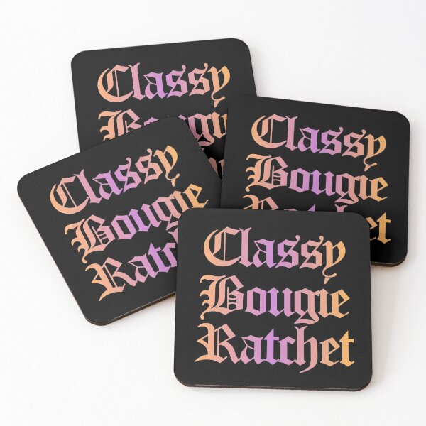 Item preview, Classy Bougie Ratchet quote Old English font orange purple designed and sold by everything4eva.
