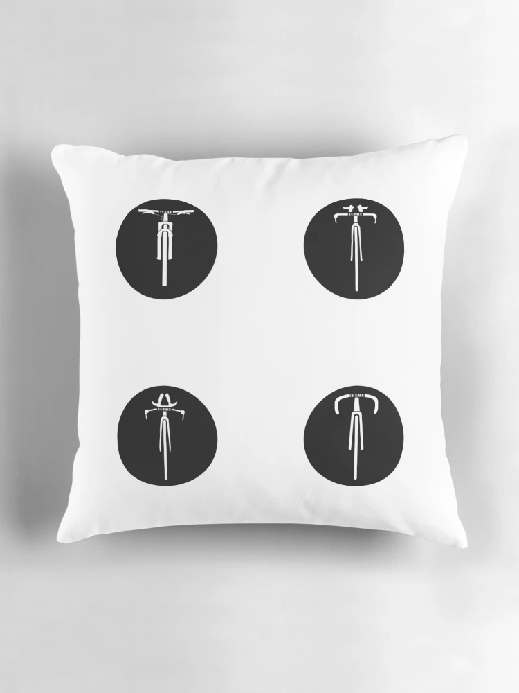 Thumbnail 3 of 4, Pillow, Go Ride Your Bike White Sticker Pack designed and sold by RabeDesigns.