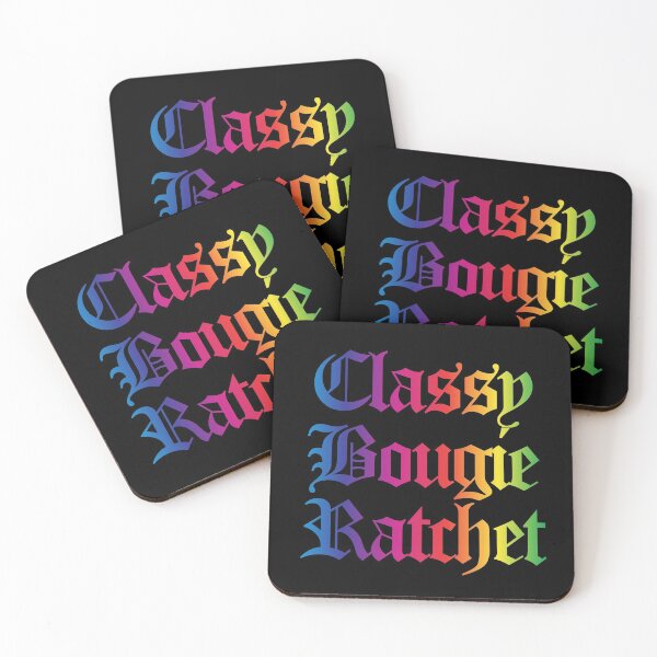 Item preview, Classy Bougie Ratchet quote Old English font rainbow designed and sold by everything4eva.