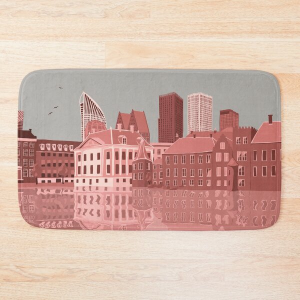 Item preview, Den Haag - The Hague -Grey-Salmon Pink designed and sold by VeronArtLab.