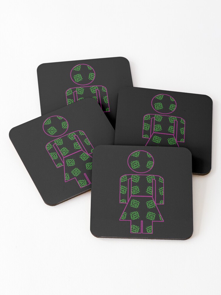 Thumbnail 1 of 5, Coasters (Set of 4), Hmong Women Pattern designed and sold by HmongDesignsByM.