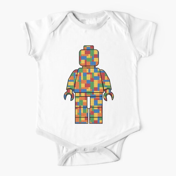 LegoLove Building Blocks Short Sleeve Baby One-Piece