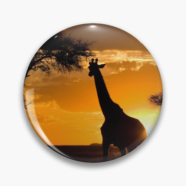 Item preview, Giraffe Sunset In Savannah Landscape designed and sold by JTS STORE.