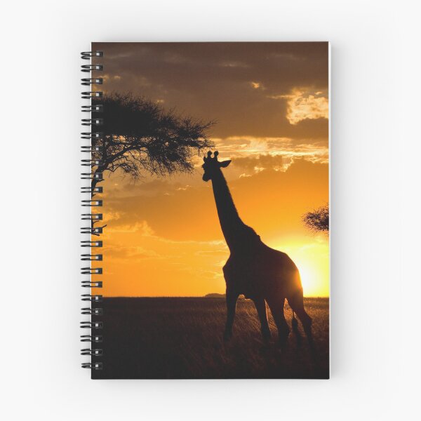 Item preview, Giraffe Sunset In Savannah Landscape designed and sold by JTS STORE.