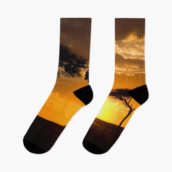 Item preview, Giraffe Sunset In Savannah Landscape designed and sold by JTS STORE.