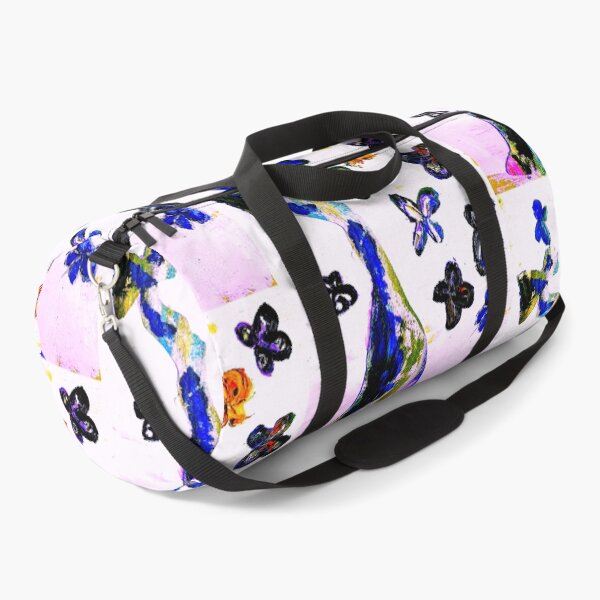 girl with butterflies Duffle Bag