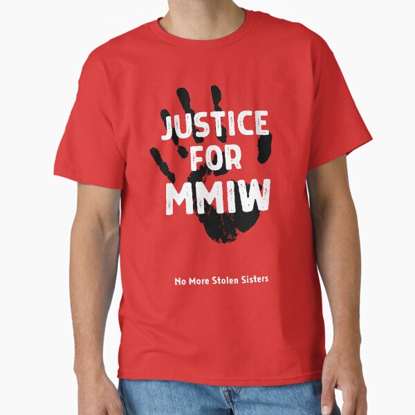 Vista previa del artículo con la obra «Justicia para MMIW», diseñado y vendido por IntegrityDesign.