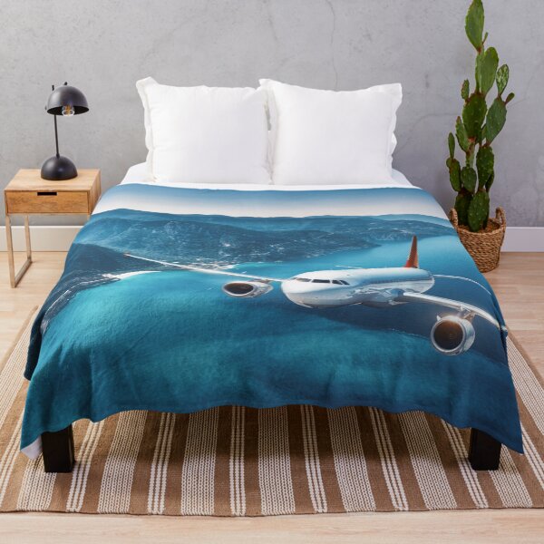 Item preview, Airplane Flying Between Mountain And Sea Landscape designed and sold by JTS STORE.