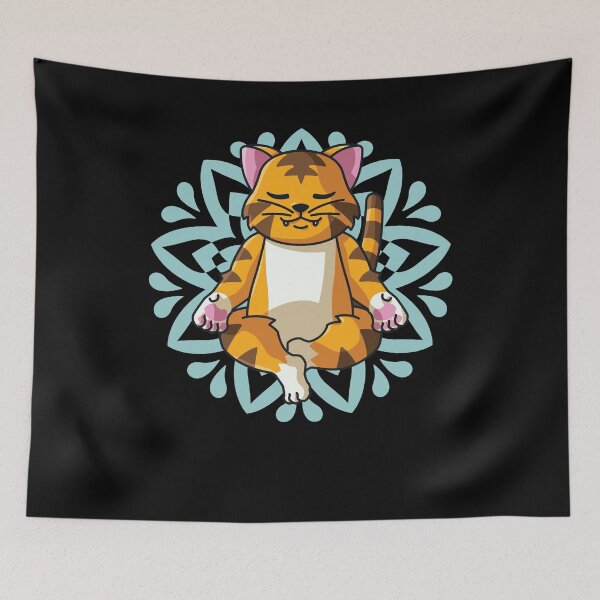 Item preview, Tabby Cat Yoga Mandala Spiritual yoga women designed and sold by 123428094.