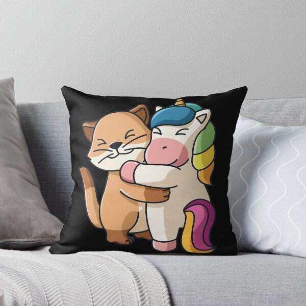 Item preview, Unicorn and Cat cute Hug Cuddle Animals designed and sold by 123428094.