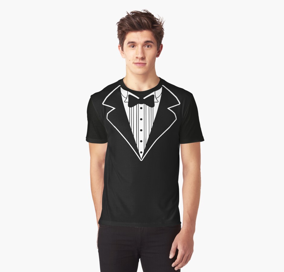 “Fake Tux Tuxedo Suit Tie” Graphic T-Shirts by createes | Redbubble