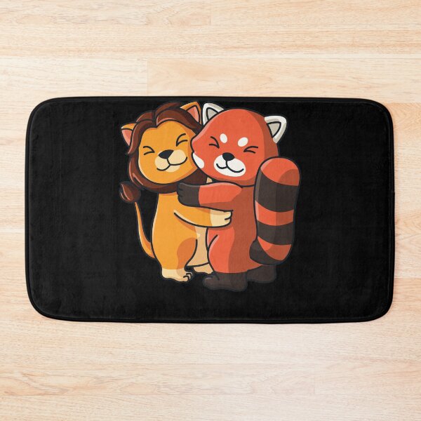 Item preview, Lion and red Panda cute Hug Cuddle Animals designed and sold by 123428094.