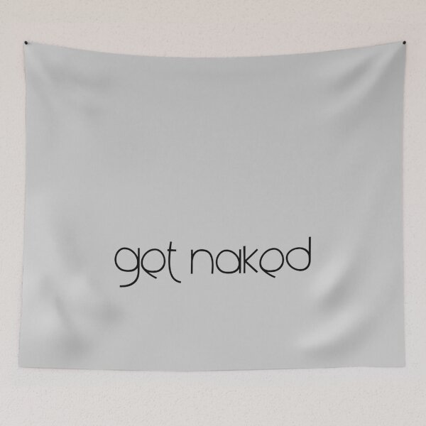 Aperçu de l'œuvre Get Naked Funny Funny Bathroom Graphic - Gris créée et vendue par Flip & Flop.