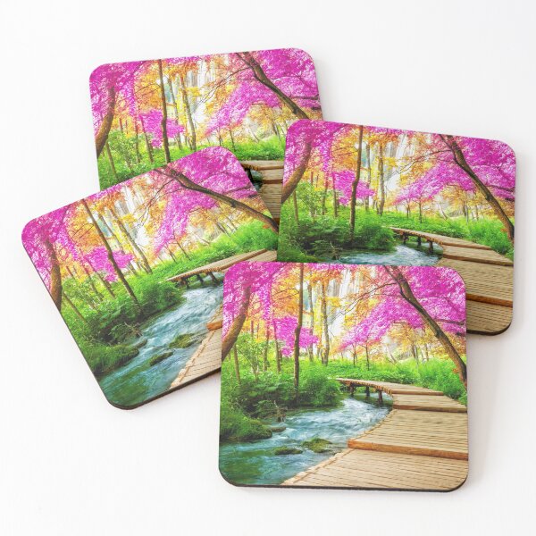 Item preview, Beautiful Wooden Path Between The Plitvice Lake Landscape designed and sold by JTS STORE.