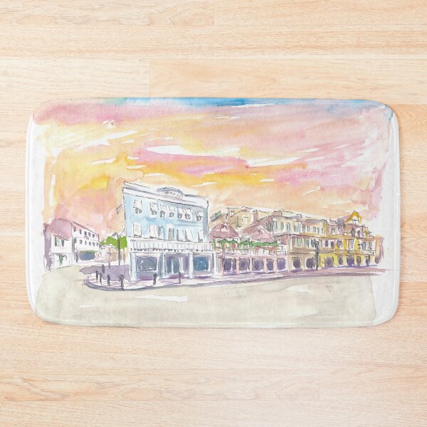 Item preview, Queen St Front St Scene in Hamilton Bermuda at Sunset designed and sold by artshop77.