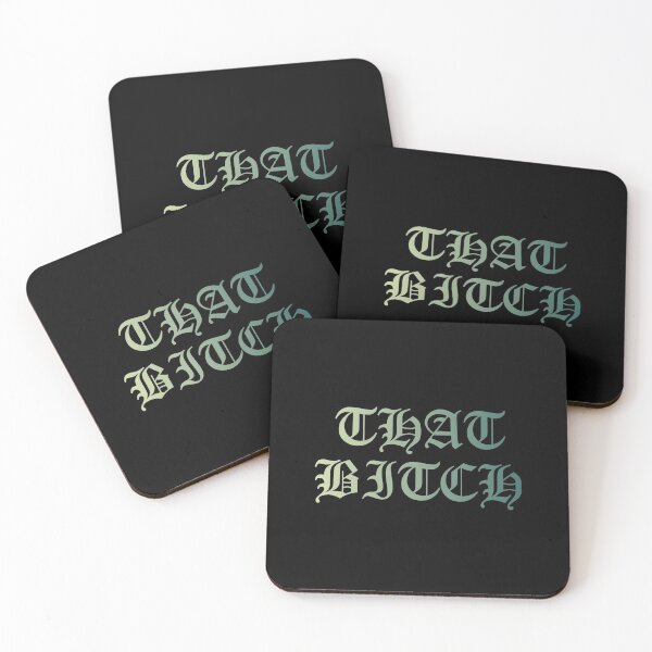 Item preview, That Bitch Old English font cream green gradient designed and sold by everything4eva.