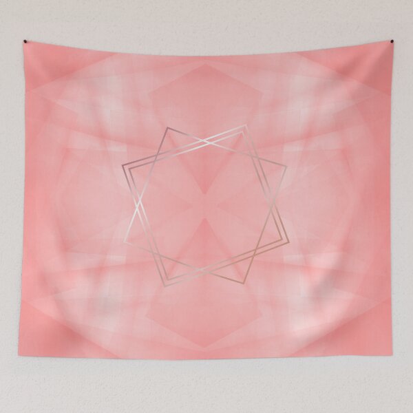 Item preview, peach octagon pattern block art designed and sold by Maanya-Tees.