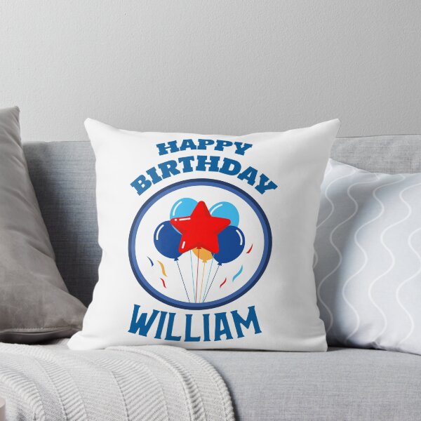 Aperçu de l'œuvre Joyeux anniversaire WILLIAM Name Gifts créée et vendue par GloriousMess.