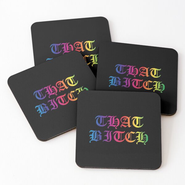 Item preview, That Bitch Old English font rainbow designed and sold by everything4eva.