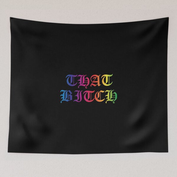 Item preview, That Bitch Old English font rainbow designed and sold by everything4eva.