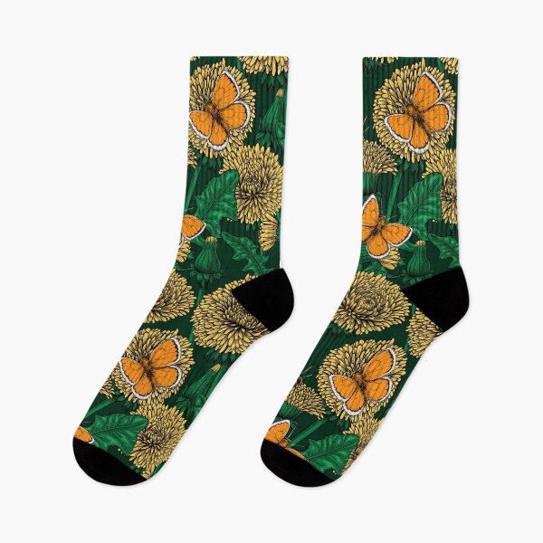 Item preview, Dandelion meadow on dark green designed and sold by Katerina Mitkova Kirilova.