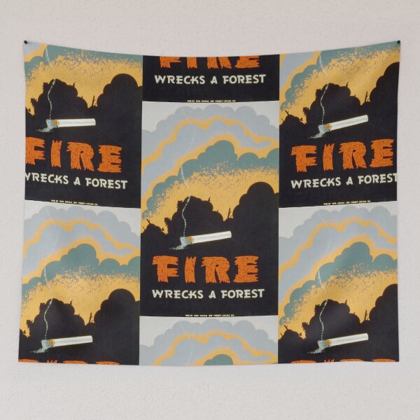 Item preview, Fire hazard campaign  | Vintage 1940's designed and sold by LemonbatStudio.