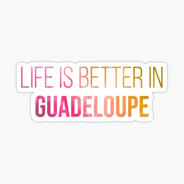 Item preview, Life is better in Guadeloupe in Watercolor designed and sold by XCIV.