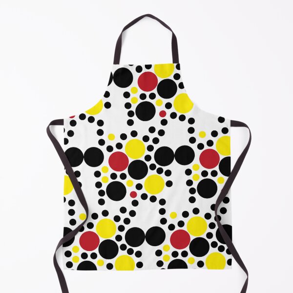 Item preview, Dotted Geometric Black Red Yellow Circles Pattern Retro Vintage Elegant Graphic designed and sold by MemphisCenter.