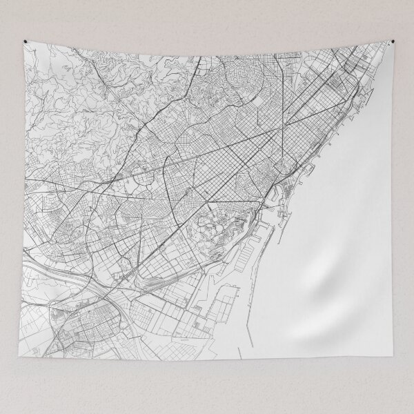 Item preview, Barcelona Map, Art Print By LandSartprints designed and sold by LandSartprints.