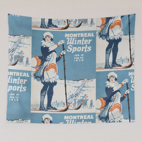 Item preview, Montreal winter sports advertisement  | Vintage 1920's designed and sold by LemonbatStudio.