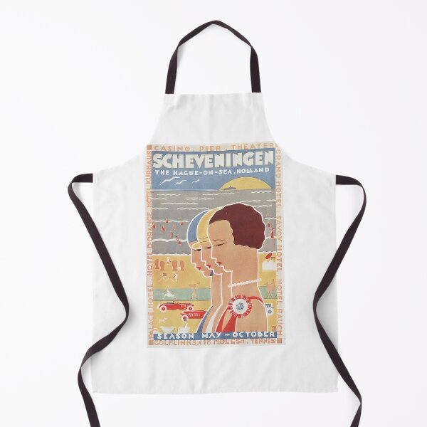 Item preview, Scheveningen Holland travel campaign | Vintage 1940's designed and sold by LemonbatStudio.