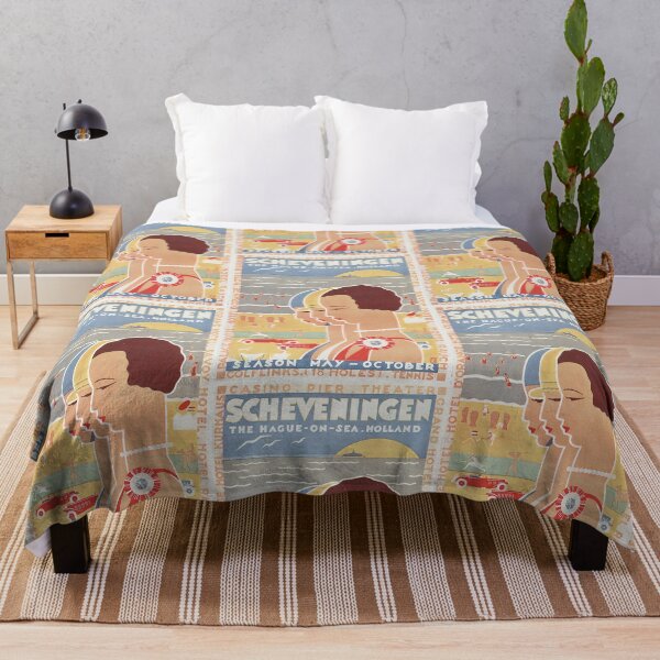 Item preview, Scheveningen Holland travel campaign | Vintage 1940's designed and sold by LemonbatStudio.