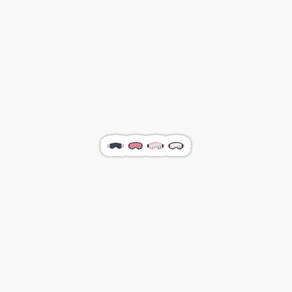 Ski Goggle Graphic Print Pink Sticker