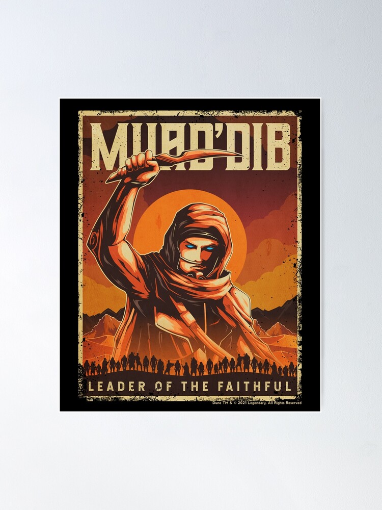 Thumbnail 1 of 3, Poster, Muad'Dib Leader of the Faithful Dune designed and sold by B-Cubed-Shirts.