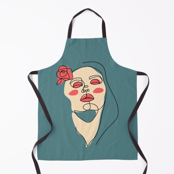 Item preview, Minimalist Abstract Lady With Rose Single Line Illustration designed and sold by gugenia.
