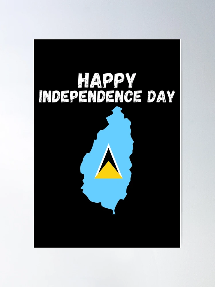 Saint Lucia Flag 40th Independence Day T-Shirt, Zazzle