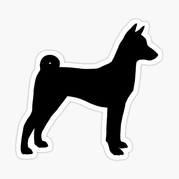 Basenji Silhouette(s) Sticker