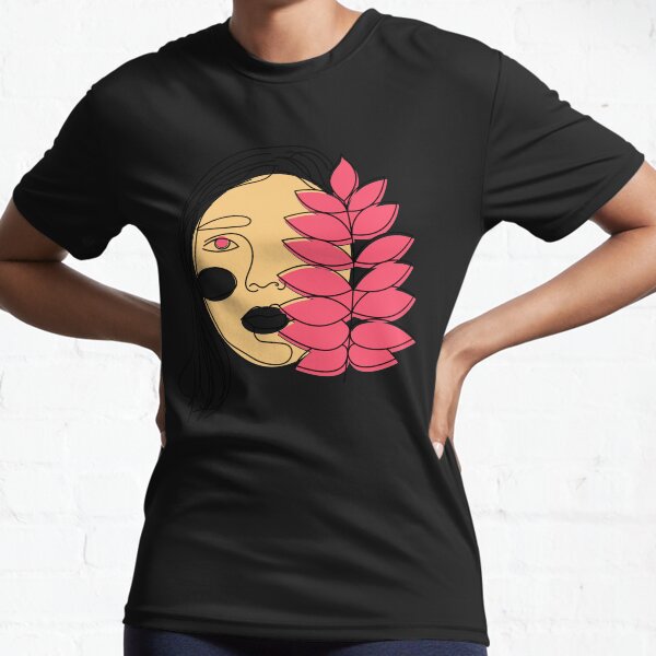 Vista previa del artículo con la obra «Ilustración de línea única de vibraciones tropicales abstractas minimalistas», diseñado y vendido por gugenia.