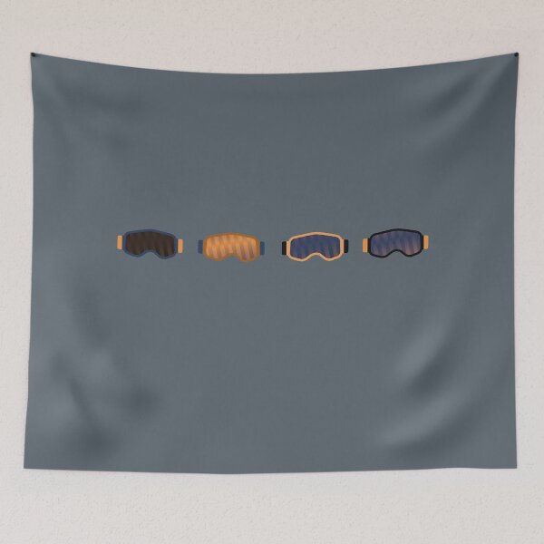 Item preview, Ski Goggle Graphic Print Yellow designed and sold by Brawni.
